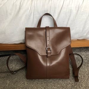 Clarks brown leather purse / backpack